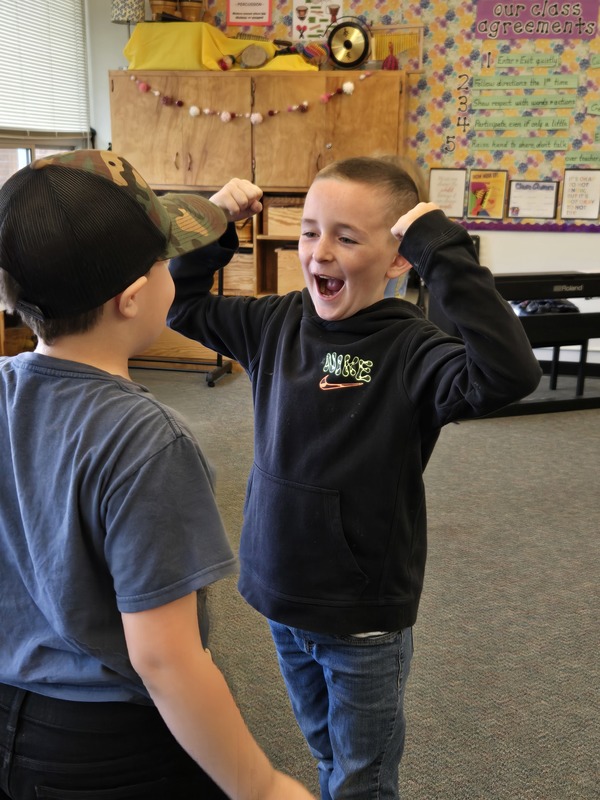Greenwood students participating in Artist in Residence
