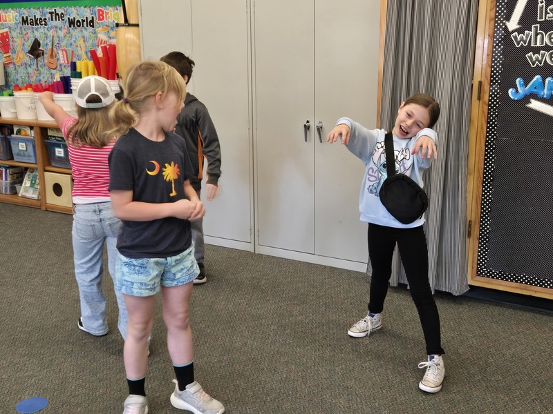 Greenwood students participating in Artist in Residence