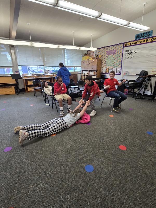 Greenwood students participating in Artist in Residence