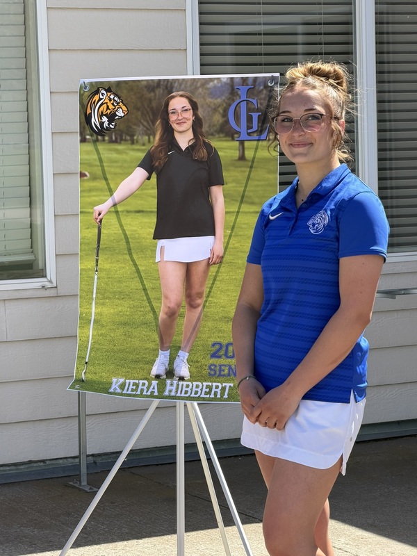 Senior girl golfer