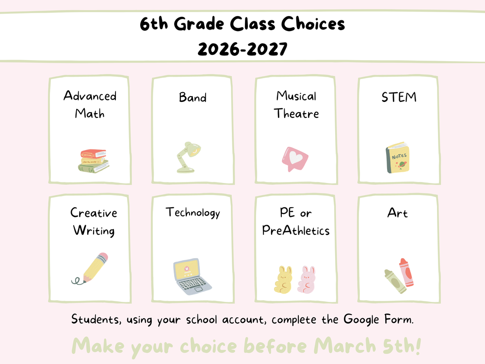 6th Grade Choices