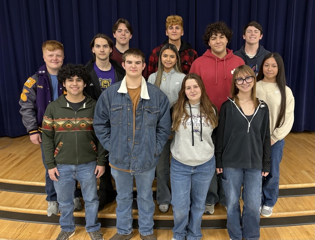 MLB 2026 ATSSB Area Band Qualifiers. Front row: Anthony Anzaldua, Mason Oppermann, Lauren Rusek, Chloe Coufal. Middle row: Grady Kocian, Grayson Owens, Teresa Mao, Mitchell Cervantez, Alexa Morales. Third row: Devin Cooper, Gerardo Gomez, Jacob Bridgefarmer.