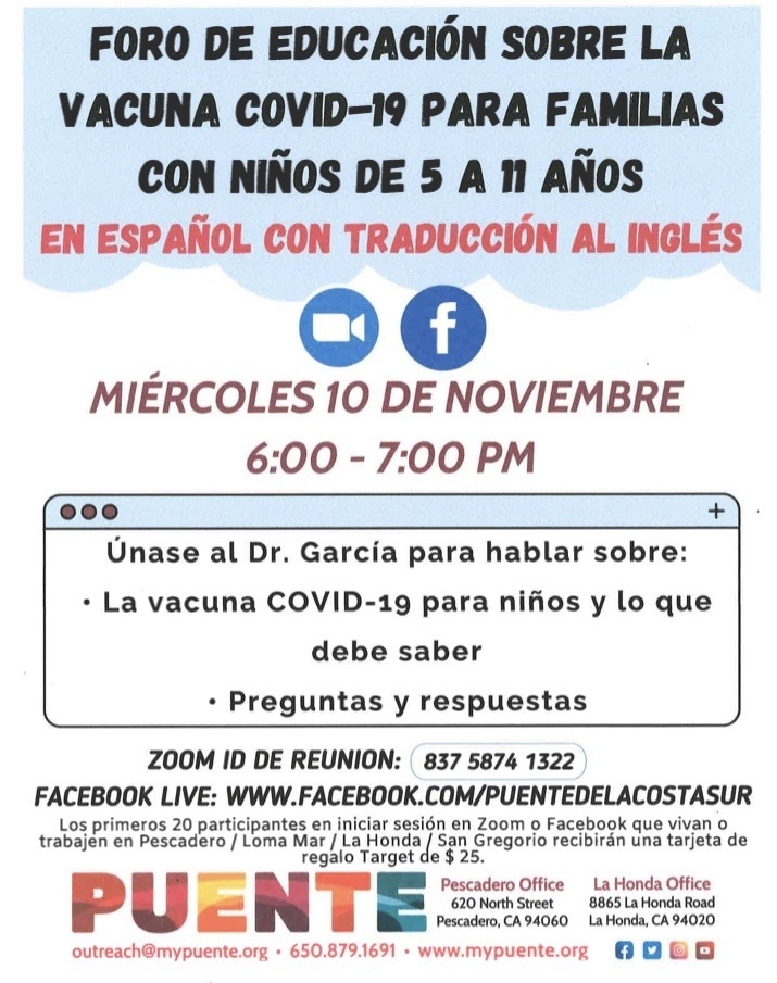 Puente Flyer in Spanish