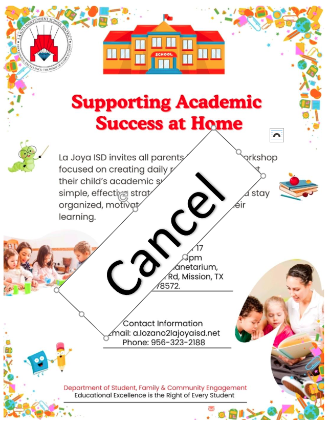 cancelled meeting flyer