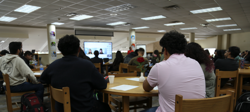 Crowd of students