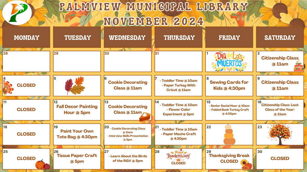 Palmview Municipal Library November 2024