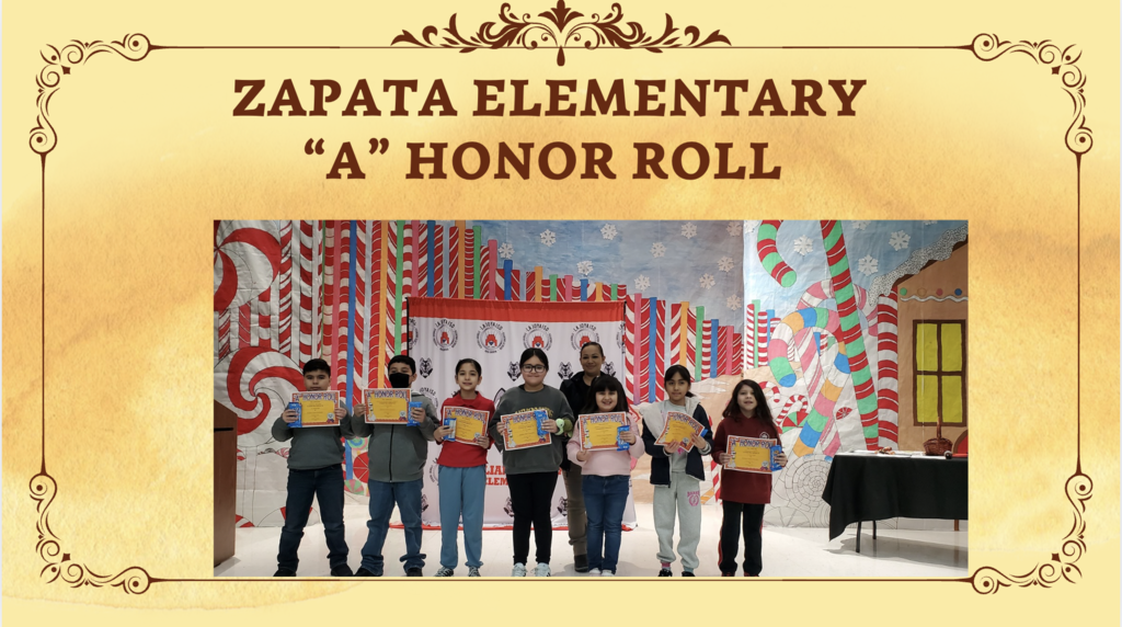 A Honor Roll recognition to students