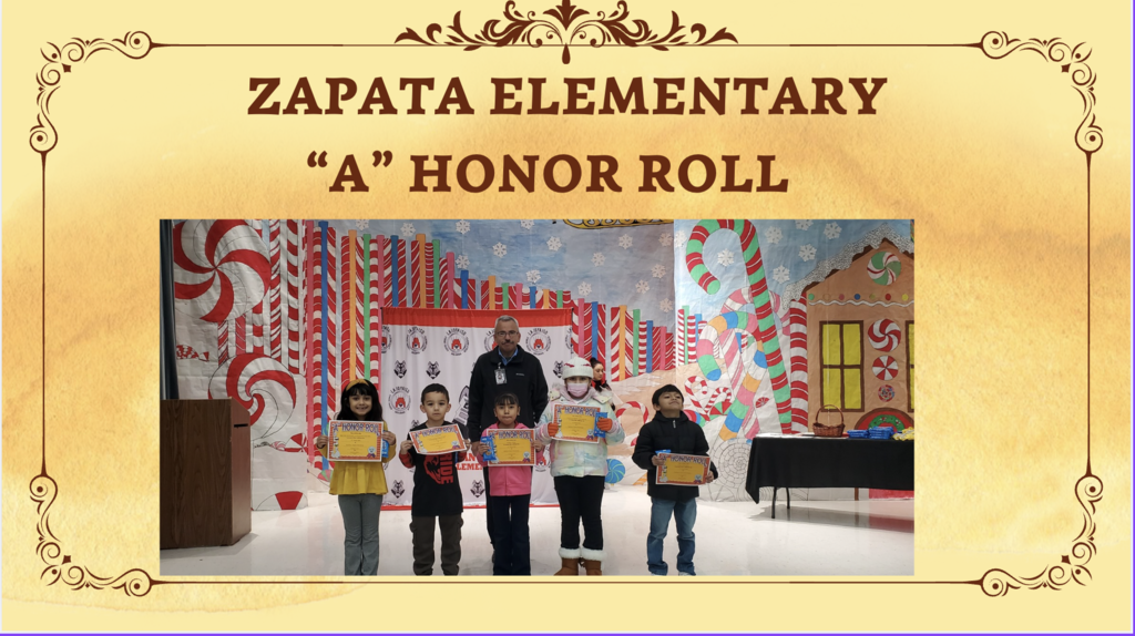 A Honor Roll recognition to students