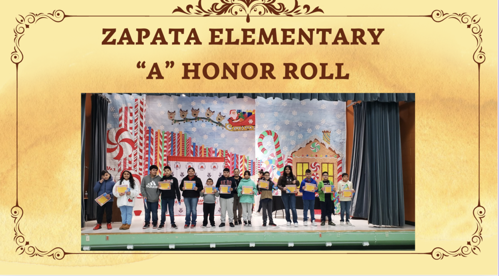 A Honor Roll recognition to students