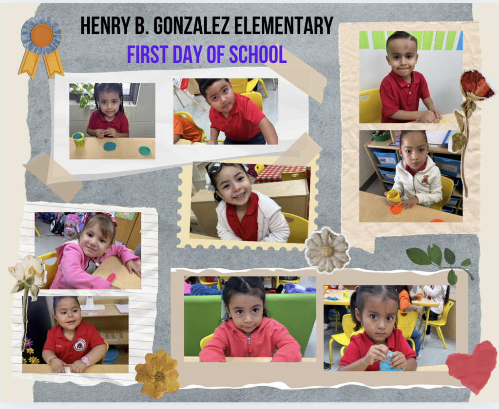 first day of school pictures at Henry B. Gonzalez