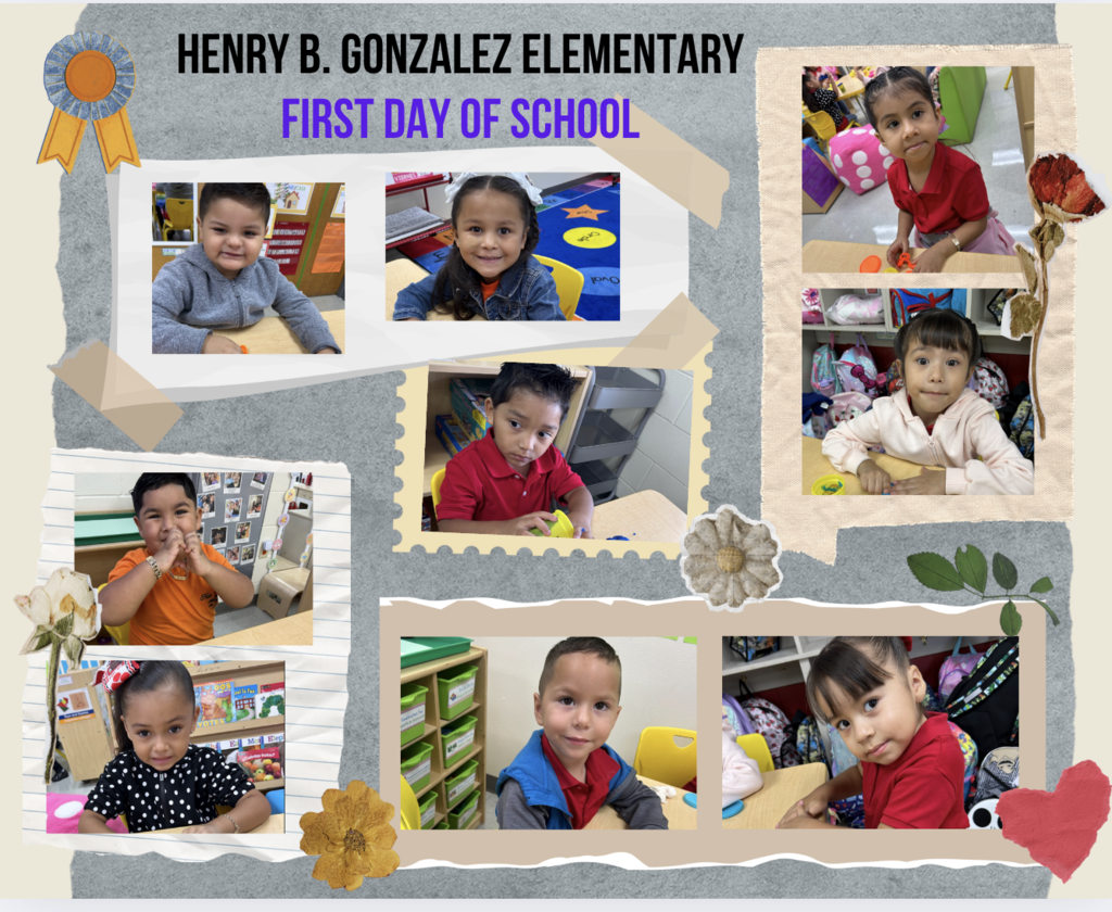 first day of school pictures at Henry B. Gonzalez