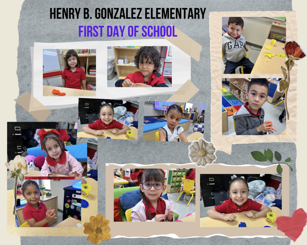 first day of school pictures at Henry B. Gonzalez