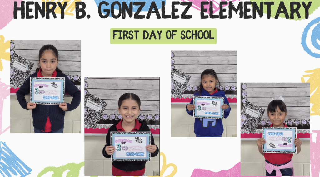 first day of school pictures at Henry B. Gonzalez
