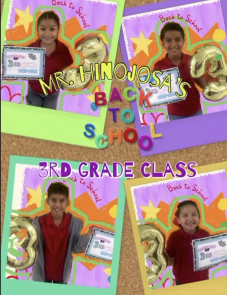 back to school pictures from Mr. Hinojosa Class