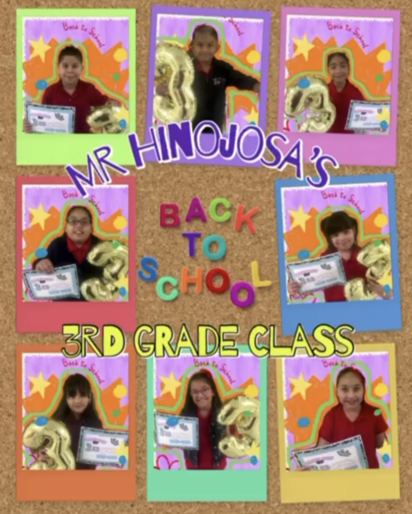 back to school pictures from Mr. Hinojosa Class