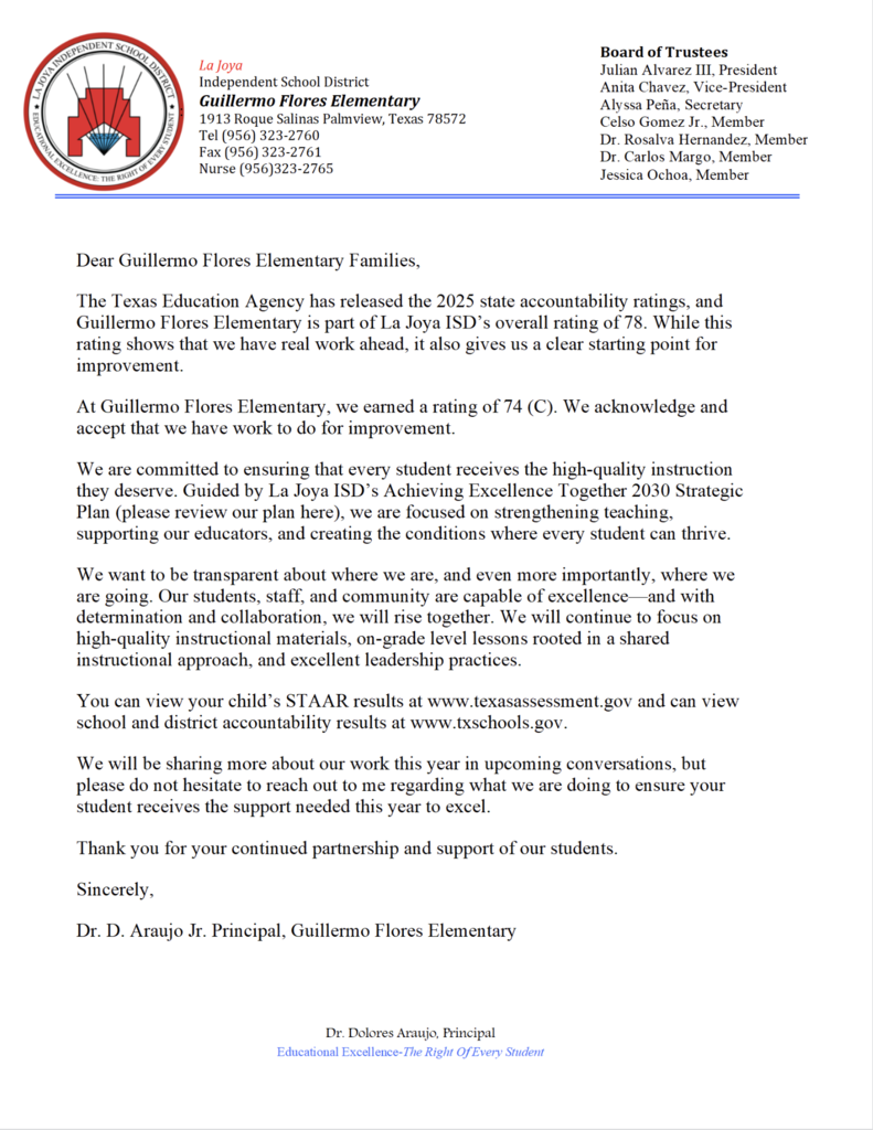 Accountability Letter 