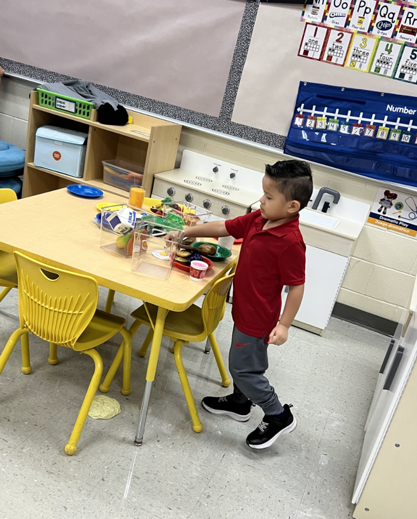 Ms. Y. Campos students learning letters