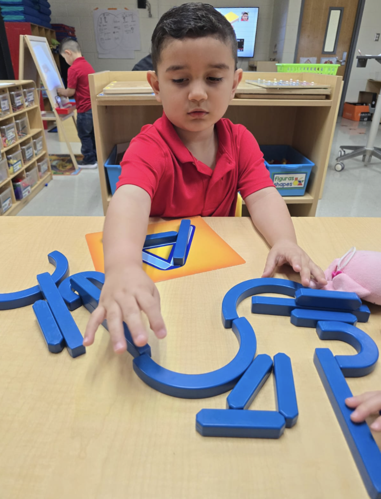 Ms. Y. Campos students learning letters