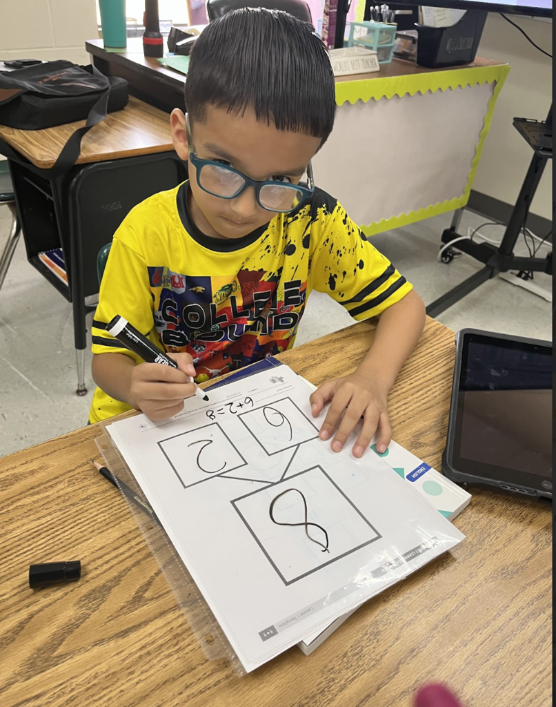 Ms. Sullivan students working with math