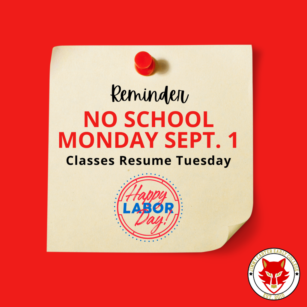 No School Monday Sept 1, 2025