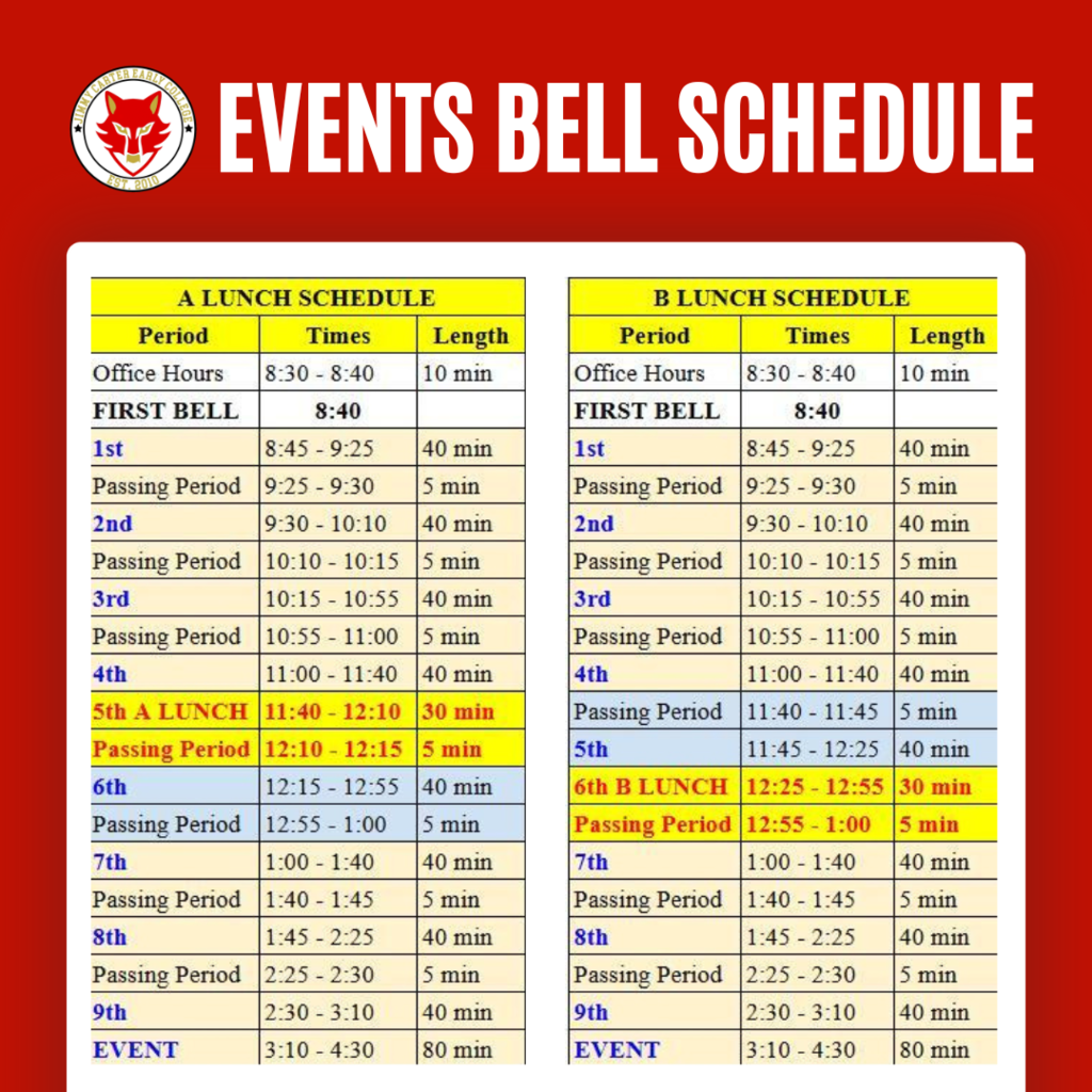 Events Schedule