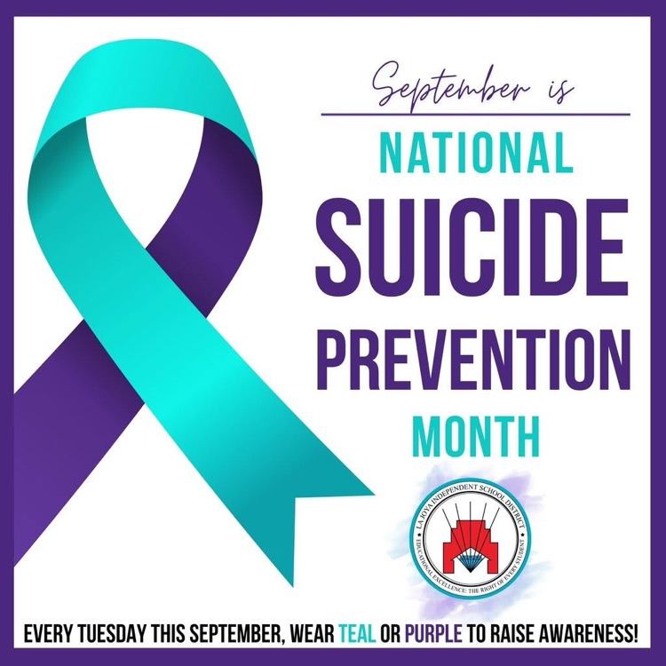 💜💙 Tomorrow = Tuesday = Teal & Purple! Stand together for Suicide Prevention Month. #YouAreNotAlone