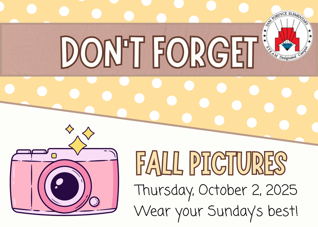 📸 Fall Picture Day is almost here! Thursday, Oct. 2nd. Let’s see those big smiles! 🍁