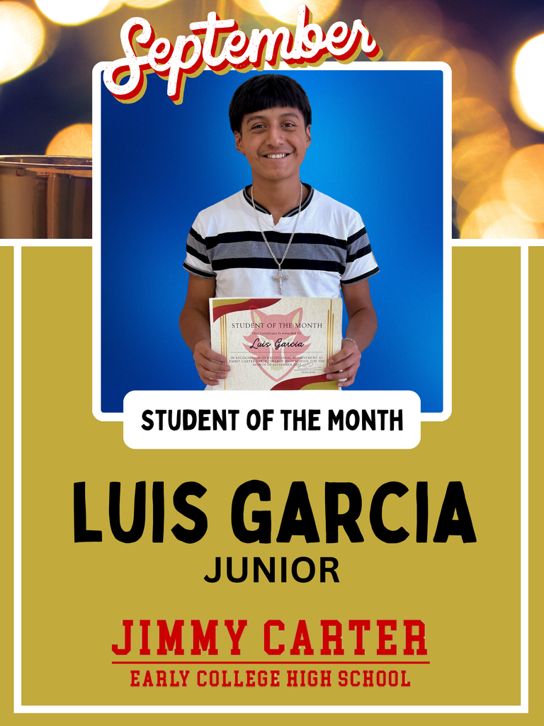 Image of september student of the month.