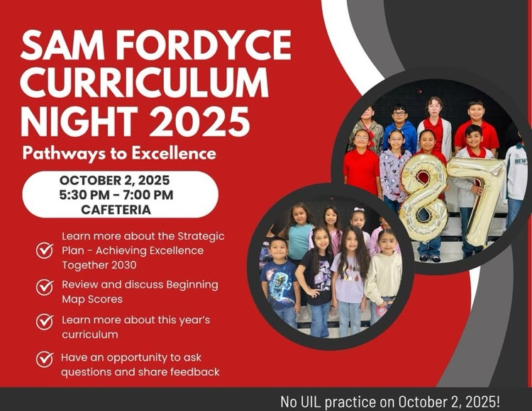 Curriculum Night Today