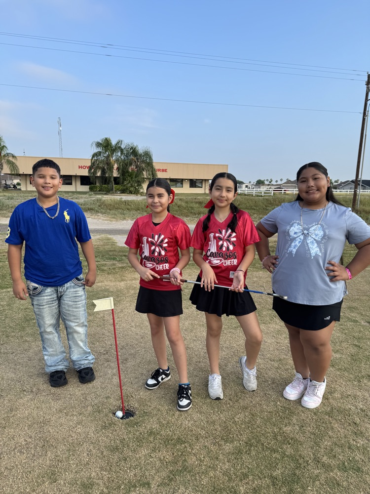 students playing golf 