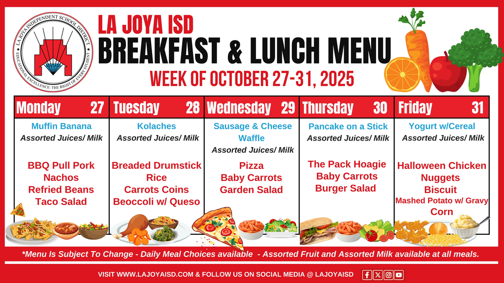 _School Lunch August 25-29