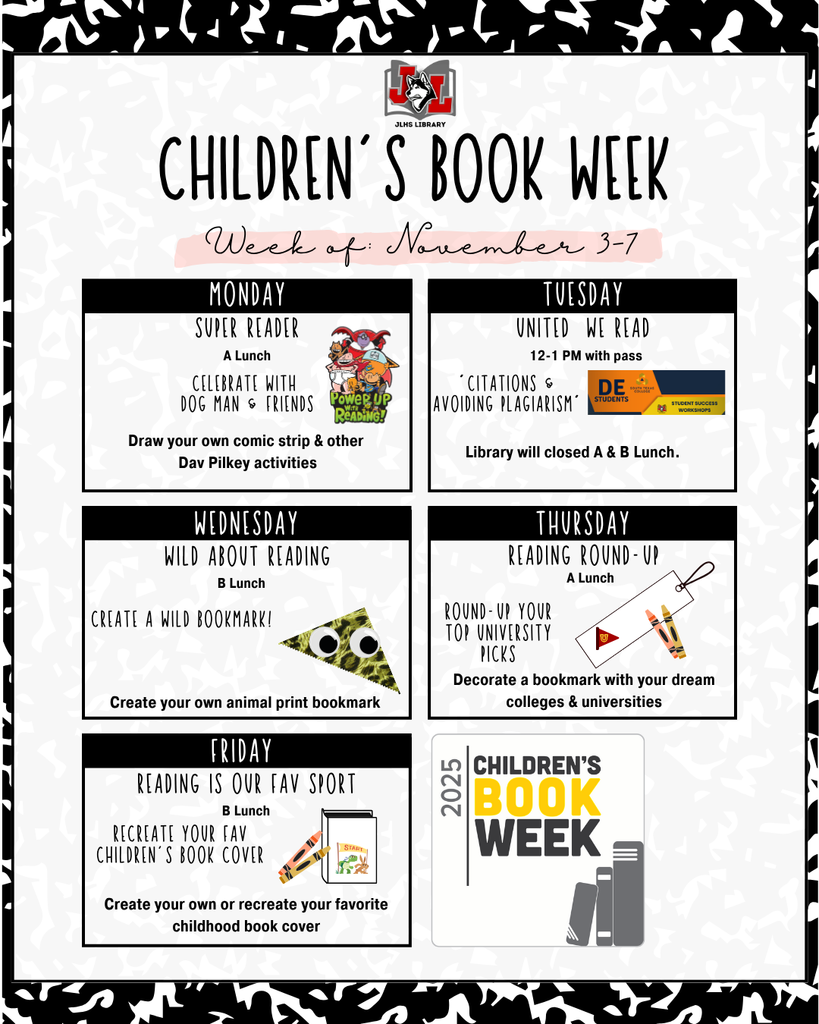 JLHS Children's Book Lunch Activities