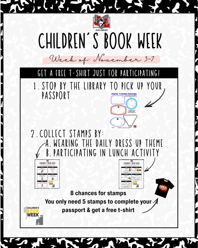 JLHS Children's Book Week passport info