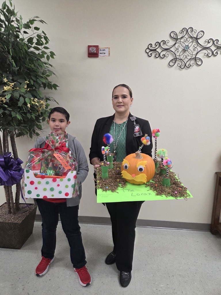 3rd place The Lorax Book Character Pumpkin- Abraham Contreras