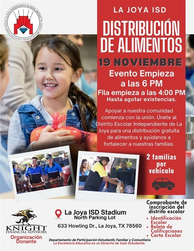 Spanish flyer for food drive
