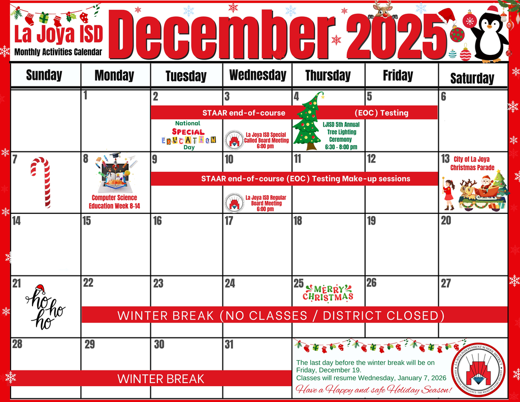  25-26 Monthly Activities Calendar 