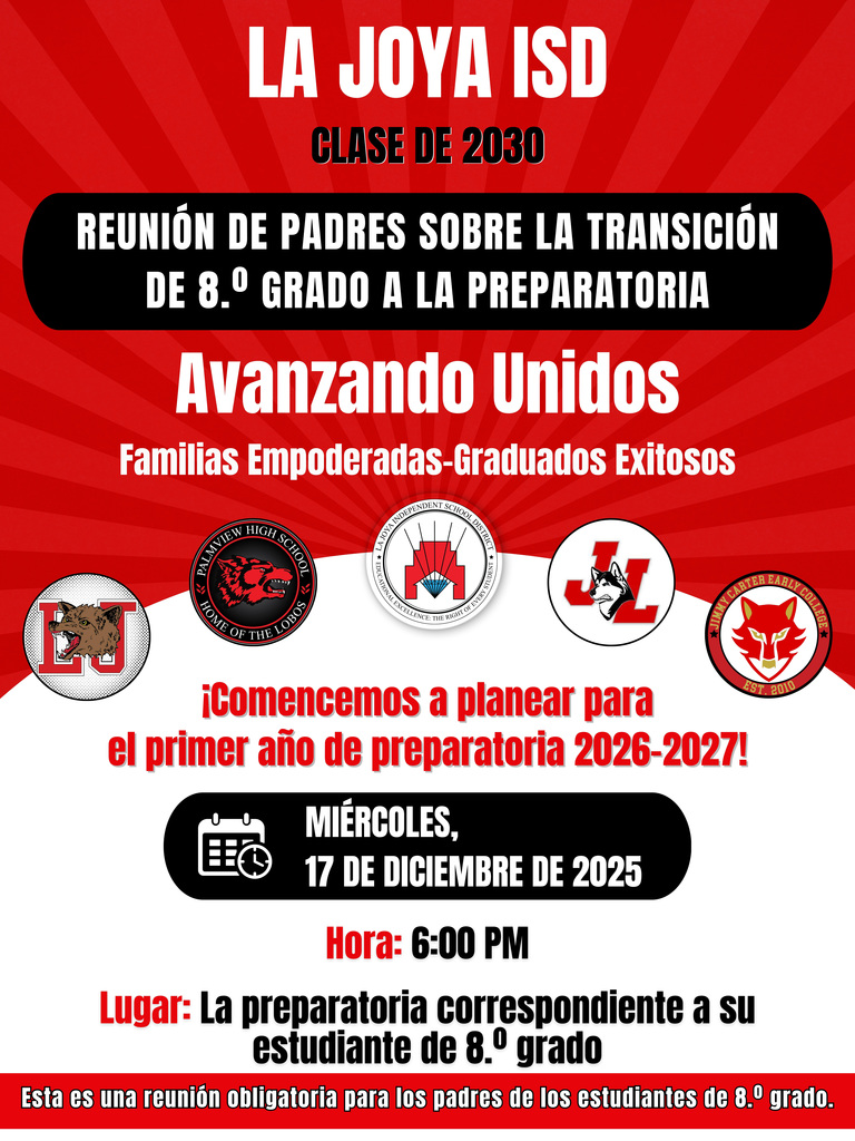 Spanish 8th grade parent meeting