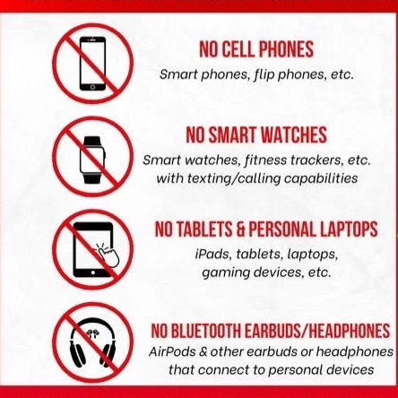 no personal communication devices image 