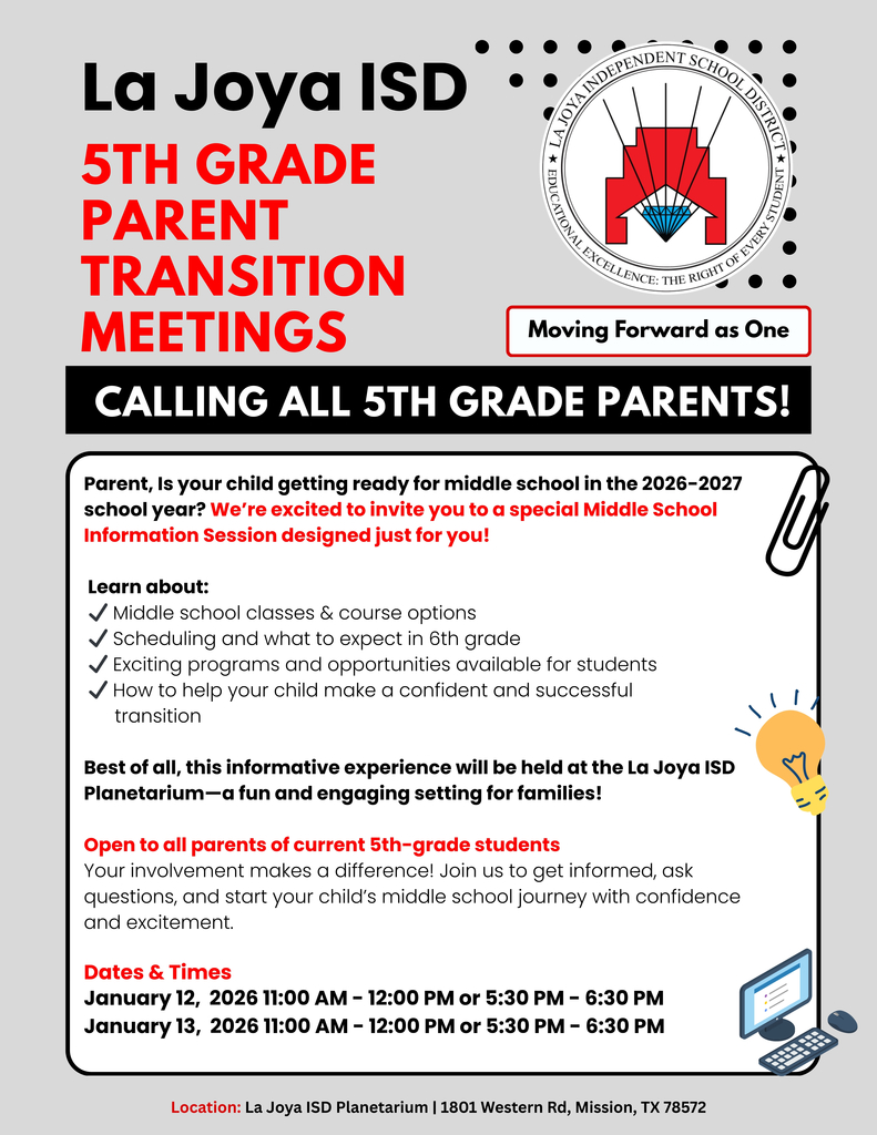 English - 5th Grade Parent Transition Meetings