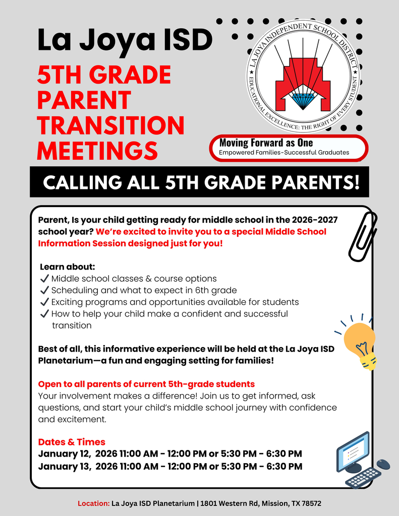English - 5th Grade Parent Transition Meetings
