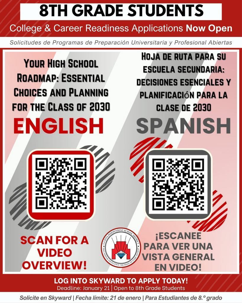 College & Career Readiness Applications NOW OPEN