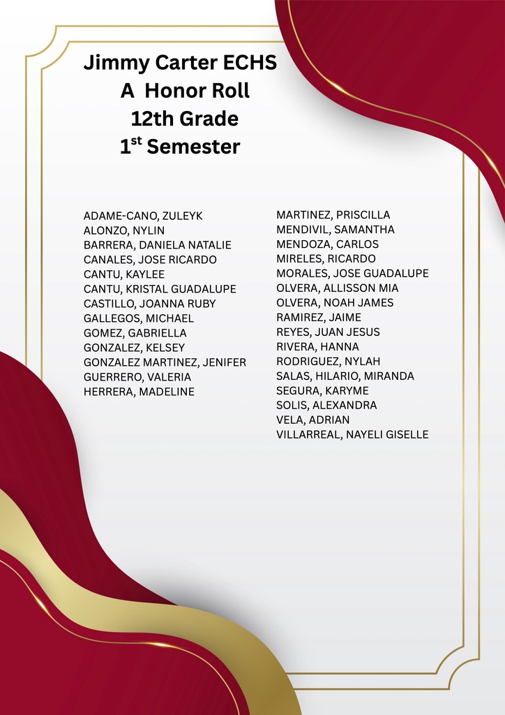 Honor Roll ListsHonor Roll Lists