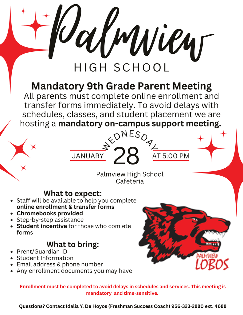 Mandatory 9th Grade Parent Meeting