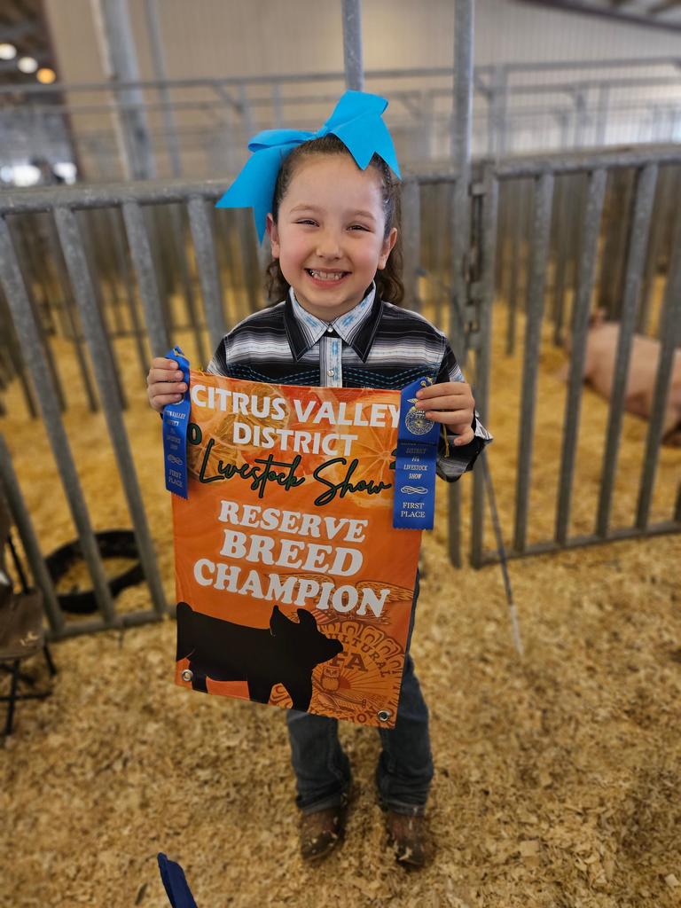 Piper Won Citrus Valley District reserve breed champion