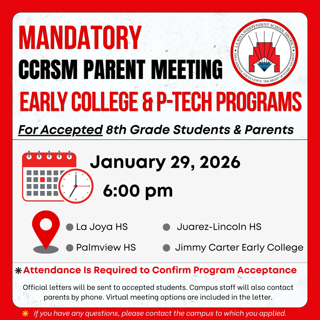 Mandatory Early College &  P-TECH Meeting