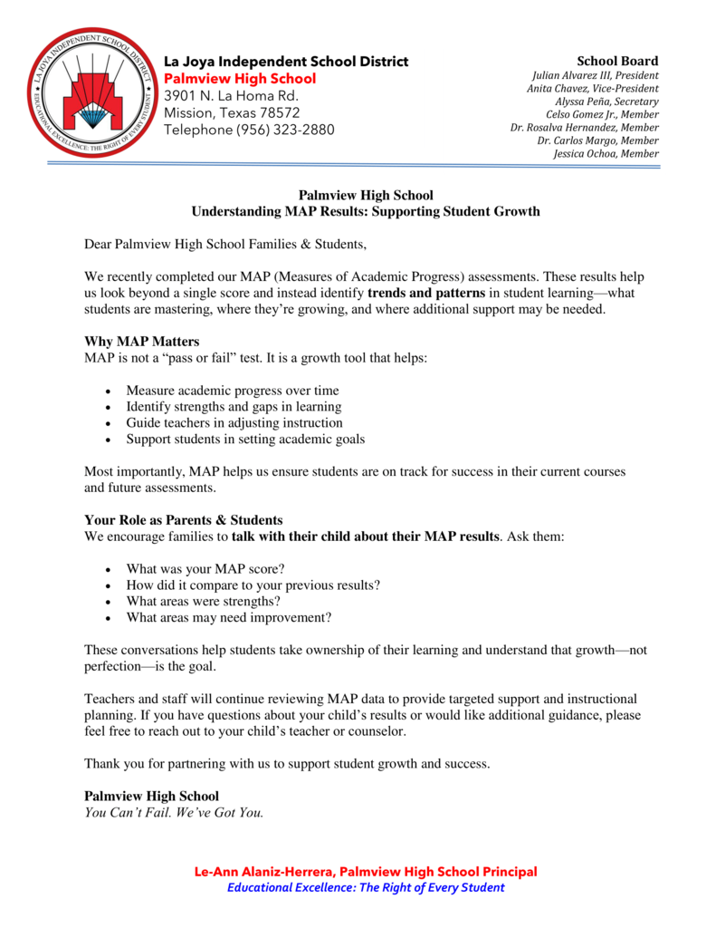 MAP Results - Supporting Student Growth