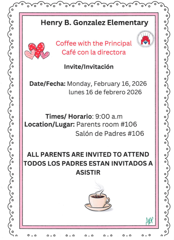 coffee with the principal flyer