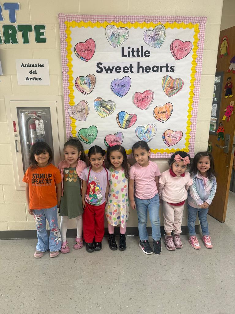 Students wore red and hearts to celebrate love your library week