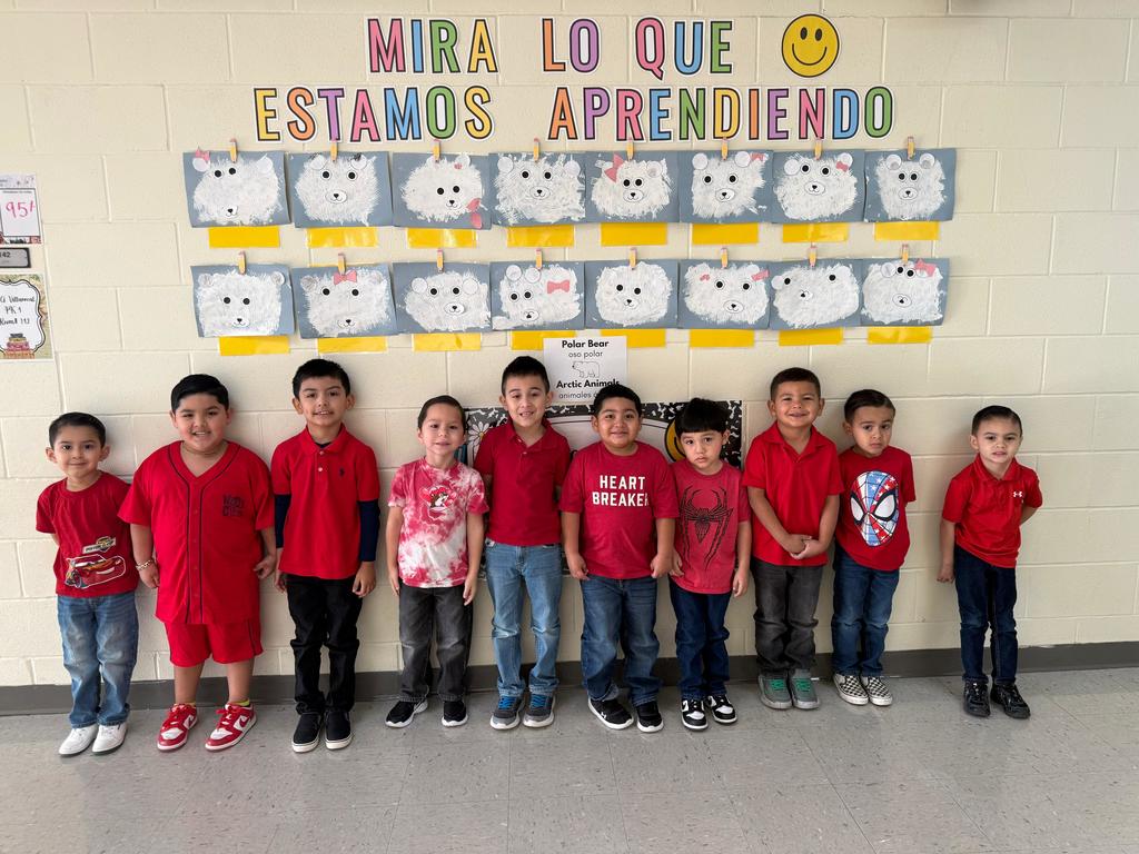 Students wore red and hearts to celebrate love your library week