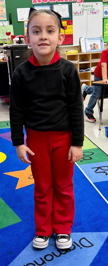Students wore red and hearts to celebrate love your library week
